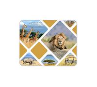 Destination Vinyl Ltd Africa Collage Mouse Mat Pad - Lion Giraffe Rhino Zebra Fun Computer #15067