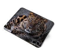 Destination Vinyl ltd Amur Leopard Big Cat Wild Animal Flexible Rectangle 5mm Rubber Mouse Mat Pad Office Home Novelty Printed Desk Accessory #52601