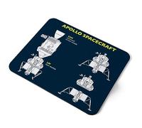 Destination Vinyl ltd Apollo Spacecraft Moon Space Flexible Rectangle 5mm Rubber Mouse Mat Pad Office Home Novelty Printed Desk Accessory #60615