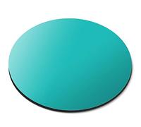Destination Vinyl Ltd Aqua Teal Green Colour Block - Flexible Round 5mm Rubber Mouse Mat Office Home Novelty Printed Desk Accessory - 44117