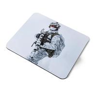 Destination Vinyl Ltd Armed Forces Snow Warfare Army SAS Flexible Rectangle 5mm Rubber Mouse Mat Pad Office Home Novelty Printed Desk Accessory #63006