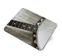 Destination Vinyl ltd Banjo Guitar and Music Flexible Rectangle 5mm Rubber Mouse Mat Pad Office Home Novelty Printed Desk Accessory #50189