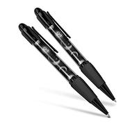 Destination Vinyl ltd Beautiful and comfortable Set of 2 Matching Pens BW - Stary Celestial Moon Stars Pattern #37679