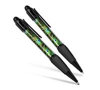 Destination Vinyl Ltd Beautiful and comfortable Set of 2 Matching Pens - Peacock Tail Feathers Bird #3561