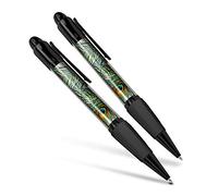 Destination Vinyl ltd Beautiful and comfortable Set of 2 Matching Pens - Pretty Peacock Feather Bird #13098