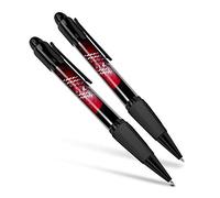 Destination Vinyl Ltd Beautiful and comfortable Set of 2 Matching Pens - Red Cricket Ball Sports #16416
