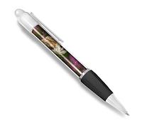 Destination Vinyl ltd Beautiful and comfortable White Ballpoint Pen(Black Ink) - Pretty Barn Owl in the Forest #15813