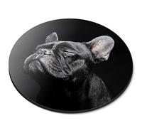 Destination Vinyl Ltd Black French Bulldog Dog - Flexible Round 5mm Rubber Mouse Mat Pad Office Home Novelty Printed Desk Accessory 3885