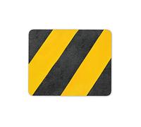 Destination Vinyl Ltd Black Yellow Hazard Tape Mouse Mat Pad - Fun Danger Design Computer #14616