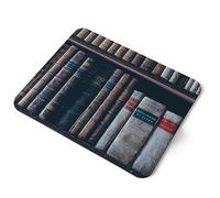 Destination Vinyl Ltd Bookshelf Books Reading Literature Flexible Rectangle 5mm Rubber Mouse Mat Pad Office Home Novelty Printed Desk Accessory #63033