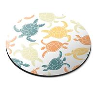 Destination Vinyl Ltd Bright Turtle Pattern Kids Girls Boys Sea Flexible Round 5mm Rubber Mouse Mat Pad Office Home Novelty Printed Desk Accessory #170451