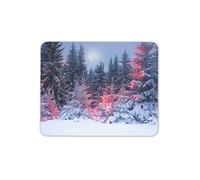 Destination Vinyl Ltd Christmas Scene Mouse Mat Pad - Pine Trees Winter Snow Fun Computer #12424