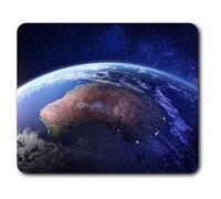 Destination Vinyl Ltd Comfortable Mouse Mat - Australia Space Planet Earth View 23.5 x 19.6 cm (9.3 x 7.7 inches) for Computer & Laptop, Office, Non-slip Base - RM21167
