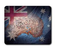 Destination Vinyl Ltd Comfortable Mouse Mat - Australian Flag Map Australia 23.5 x 19.6 cm (9.3 x 7.7 inches) for Computer & Laptop, Office, Non-slip Base - RM21170