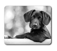 Destination Vinyl ltd Cute Black Puppy Labrador Dog Mouse Mat Pad Computer PC Laptop Gaming Office Home Desk Accessory Gadget #42310