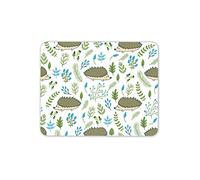 Destination Vinyl Ltd Cute Hedgehog Mouse Mat Pad - Wildlife Woodland Green Fun Computer #15425