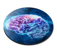 Destination Vinyl Ltd Electric Brain Concept - Flexible Round 5mm Rubber Mouse Mat Pad Office Home Novelty Printed Desk Accessory 13250