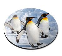 Destination Vinyl Ltd Emperor Penguin March Antarctica - Flexible Round 5mm Rubber Mouse Mat Pad Office Home Novelty Printed Desk Accessory 15722