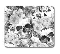 Destination Vinyl Ltd Flowery Sugar Skull Flowers Mouse Mat Pad Computer PC Laptop Gaming Office Home Desk Accessory Gadget #35743