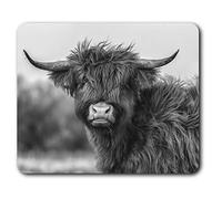 Destination Vinyl Ltd Fluffy Highland Cow Scotland Mouse Mat Pad Computer PC Laptop Gaming Office Home Desk Accessory Gadget #37214