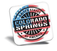 Destination Vinyl Ltd Fridge Magnet - Colorado Springs USA American Map 6071