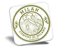 Destination Vinyl Ltd Fridge Magnet - Comune Di Milano Milan Italy Travel Map 6042