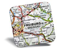 Destination Vinyl ltd Fridge Magnet - Freiburg im Breisgau Germany German Map for Office, Cabinet and Whiteboard, Magnetic Stickers, 45070