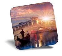 Destination Vinyl ltd Fridge Magnet - Gondola Rialto Bridge Venice Italy 21629