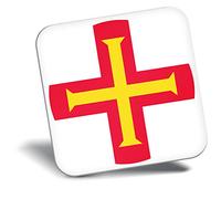 Destination Vinyl ltd Fridge Magnet - Guernsey Flag Map 9029