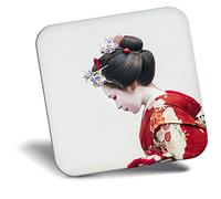 Destination Vinyl Ltd Fridge Magnet - Japanese Geisha Girl Flowers Japan 14575