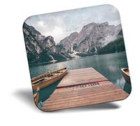 Destination Vinyl Ltd Fridge Magnet - Lake Braies Dolomites Italy Ski Snow for Office, Cabinet and Whiteboard, Magnetic Stickers, 45496