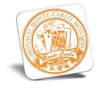 Destination Vinyl ltd Fridge Magnet - Monaco Monte Carlo Travel Stamp 5938