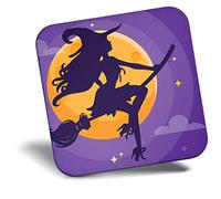 Destination Vinyl Ltd Fridge Magnet - Purple Spooky Witch Full Moon 14436