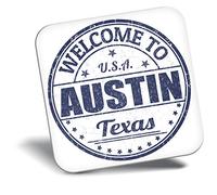 Destination Vinyl ltd Fridge Magnet - Welcome To Austin Texas USA America 5885