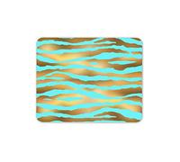 Destination Vinyl Ltd Funky Zebra Stripes Mouse Mat Pad - Green Gold Girls Computer #15047