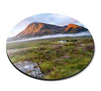 Destination Vinyl ltd Glencoe Scottish Highlands Scotland - Flexible Round 5mm Rubber Mouse Mat Office Home Novelty Printed Desk Accessory - 45163
