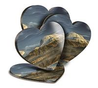 Destination Vinyl ltd Great Coasters (Set of 4) Heart - Ben Nevis Mountain Scotland Drink Glossy Coasters/Tabletop Protection for Any Table Type #15662