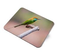 Destination Vinyl ltd Green Bee-eater Bird Tropical Birds Flexible Rectangle 5mm Rubber Mouse Mat Pad Office Home Novelty Printed Desk Accessory #51077