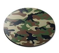 Destination Vinyl Ltd Green Camouflage Army Pattern - Flexible Round 5mm Rubber Mouse Mat Pad Office Home Gift Novelty Printed Desk Accessory 13105