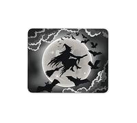 Destination Vinyl Ltd Halloween Witch On The Broom Mouse Mat Pad - Seasonal Scary Computer #14408