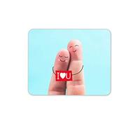 Destination Vinyl Ltd I Love You Cute Finger People Mouse Mat Pad - Couples Love Computer #16193