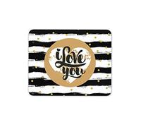 Destination Vinyl Ltd I Love You Mouse Mat Pad - Heart Wife Girlfriend Gold Cute Computer #12454