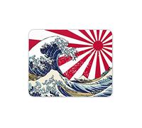 Destination Vinyl Ltd Japanese Great Wave Mouse Mat Pad - Rising Sun Flag Japan Gift Computer #4077