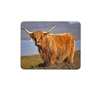 Destination Vinyl Ltd Lovely Highland Scottish Cow Mouse Mat Pad - Hipster Cattle Computer #16327