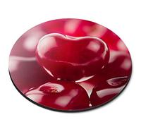 Destination Vinyl Ltd Macro Shots Cherry Fruit Healthy Food - Flexible Round 5mm Rubber Mouse Mat Pad Office Home Novelty Printed Desk Accessory 16705