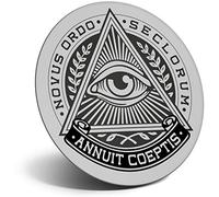 Destination Vinyl ltd Magnet for Refrigerator, Fridge - All Seeing Eye of Providence Freemason for Office, Cabinet and Whiteboard, Magnetic Stickers, 4512