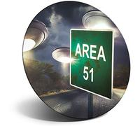 Destination Vinyl ltd Magnet for Refrigerator, Fridge - Area 51 Sign Nevada UFO Space Sci-Fi for Office, Cabinet and Whiteboard, Magnetic Stickers, 8299