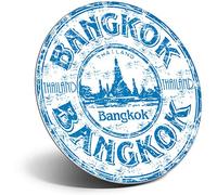 Destination Vinyl ltd Magnet for Refrigerator, Fridge - Bangkok Thailand Thai Travel Stamp for Office, Cabinet and Whiteboard, Magnetic Stickers, 5917