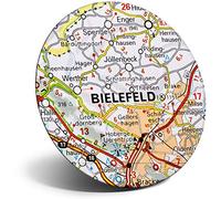 Destination Vinyl ltd Magnet for Refrigerator, Fridge - Bielefeld City Germany German Travel Map for Office, Cabinet and Whiteboard, Magnetic Stickers, 44279