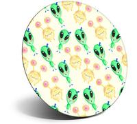 Destination Vinyl ltd Magnet for Refrigerator, Fridge - Green Aliens Monsters Space Alien Kids for Office, Cabinet and Whiteboard, Magnetic Stickers, 45212